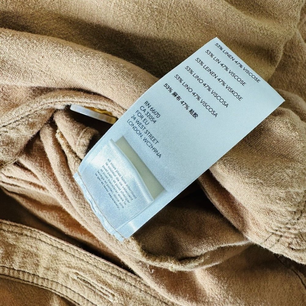 NWT Free People Catch The Breeze Midi Dress sz M medium Linen Amber Waves Tiered - Picture 14 of 14